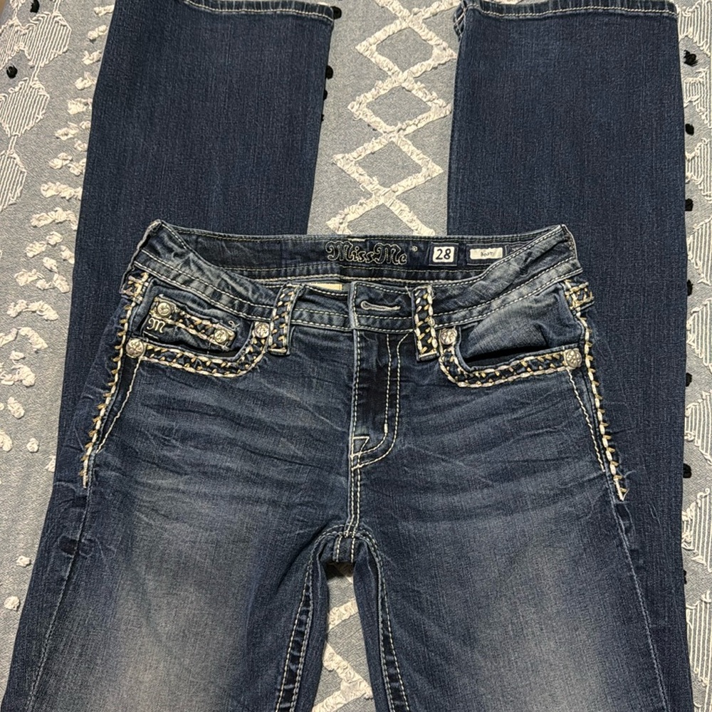 Size 28 Miss Boot cut jeans.